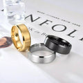 Titanium Stainless Steel 8mm Brushed Wedding Band Ring - US Size 10 - view 5