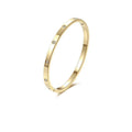 Titanium Steel Bracelet with Cubic Zirconia - Gold