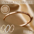 Titanium Steel Bracelet with Cubic Zirconia - Gold - view 2