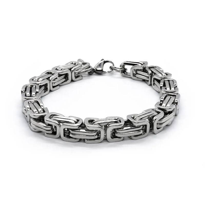 Titanium Steel Link Chain Bracelet for Men with Lobster Clasp - 19 cm