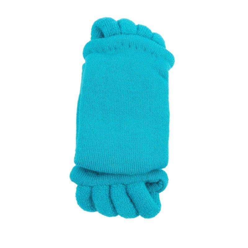 Toe Separator Alignment Socks - Turquoise Blue