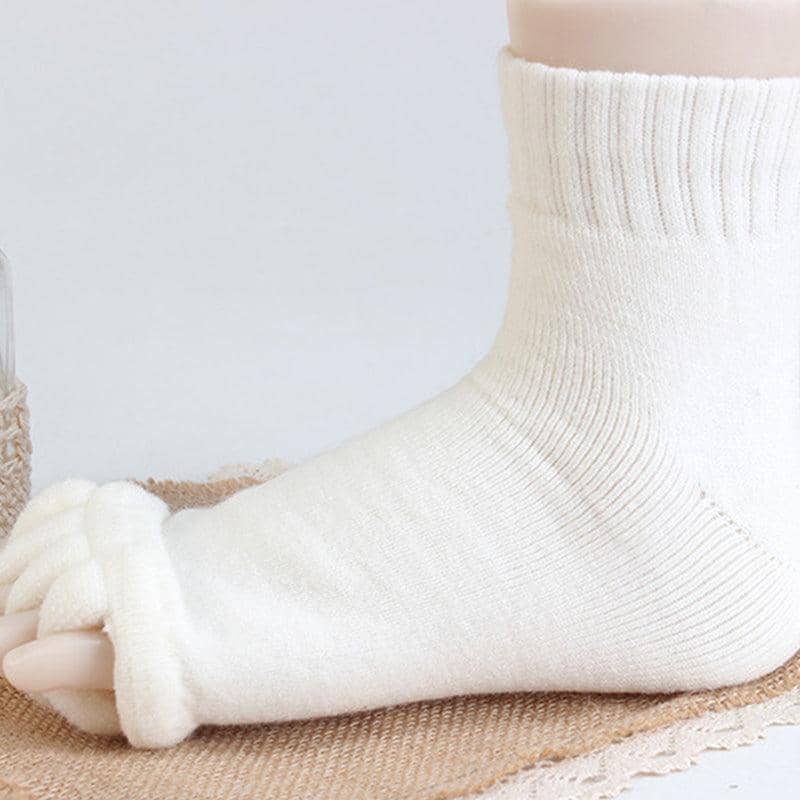 Toe Separator Socks for Yoga and Sport, 1 Pair - Beige - view 4