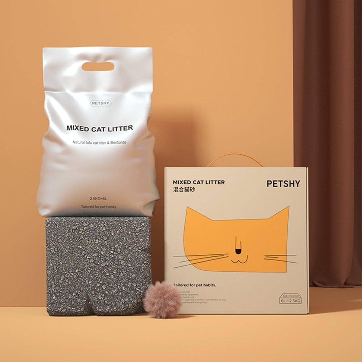 Tofu and Bentonite Clumping Cat Litter, Classic Mixed 1.5mm - 1 x 2.5kg Bag - view 4