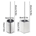 Toilet Brush and Holder Set, Stainless Steel Bathroom Cleaning Tool - Round - view 4