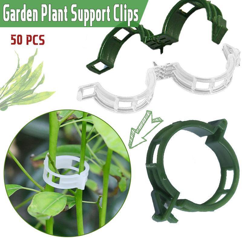 Tomato Plant Support Clips, 2.5 cm Inner Diameter, Pack of 50 - Green - view 2