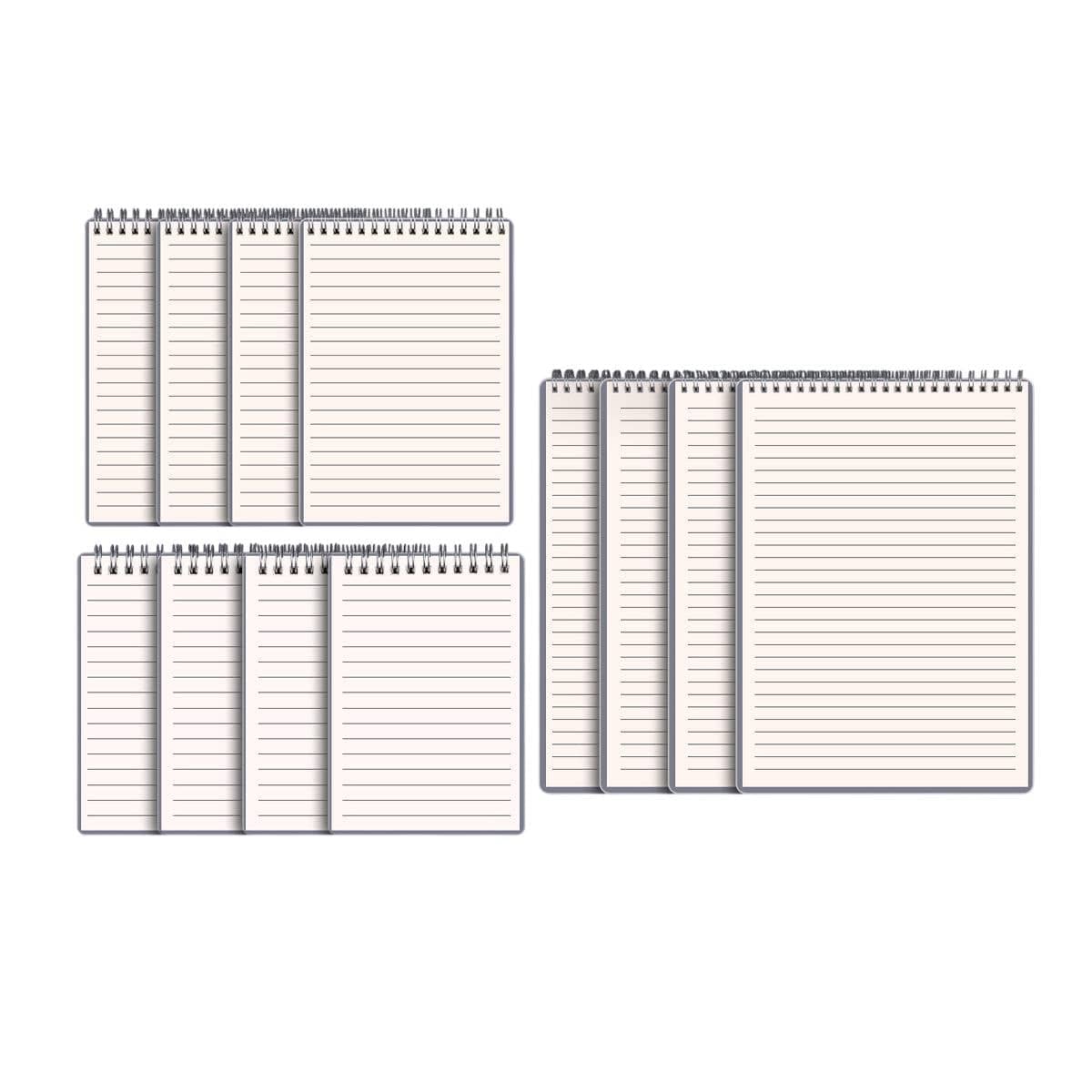 Top Flip Coil Lined Notebooks, Pack of 5 - A6 (10.5 x 14.5 cm) - view 3