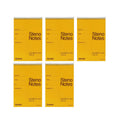 Top Spiral Steno Pads, Pack of 5 - Golden Yellow, A5 (228 x 152 mm)