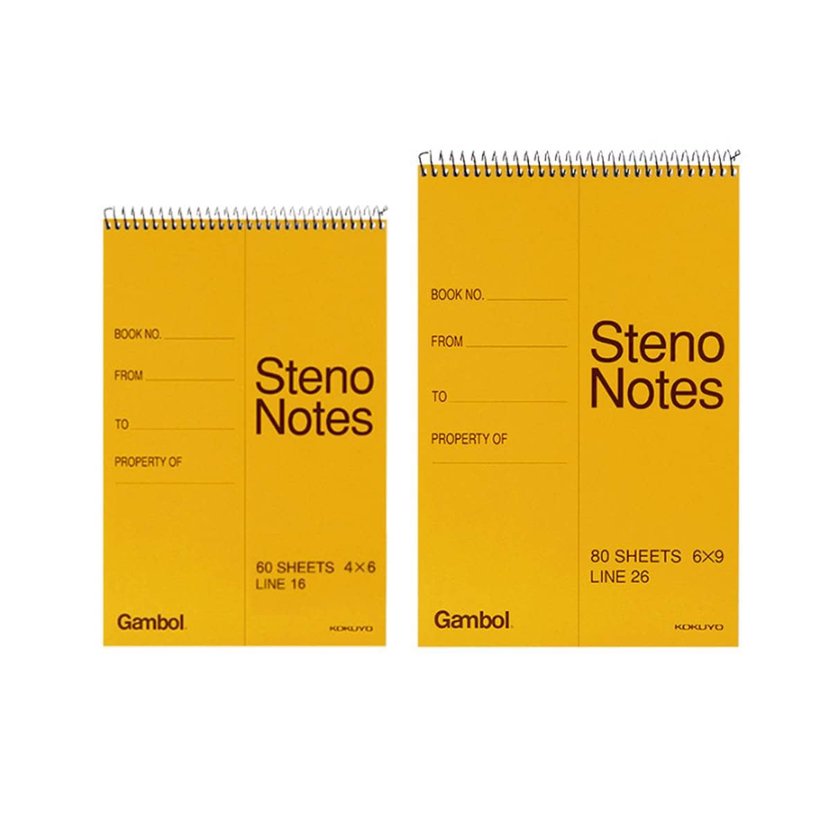 Top Spiral Steno Pads, Pack of 5 - Golden Yellow, A5 (228 x 152 mm) - view 3