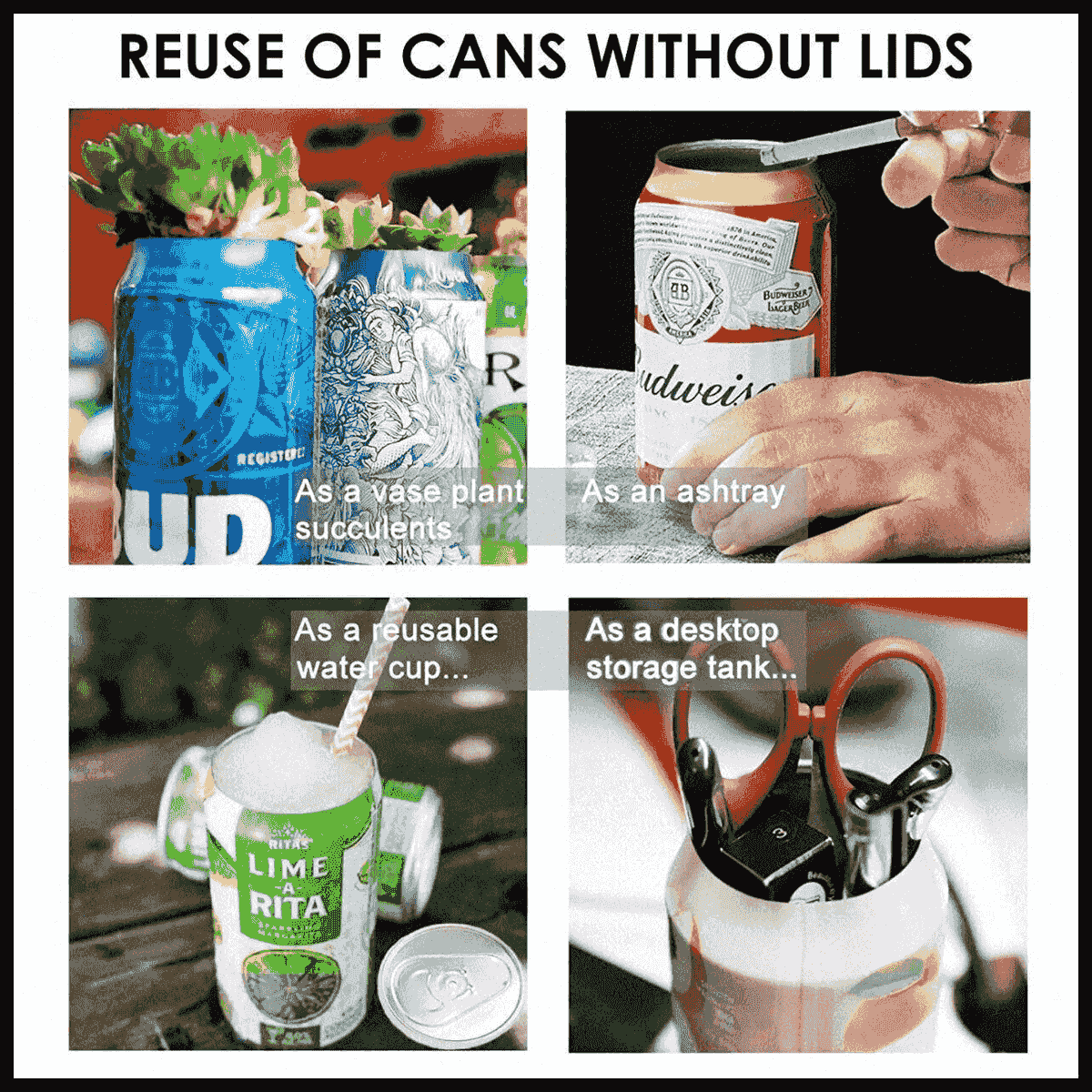 Topless Can Opener Manual Kitchen Tool - Black - view 4
