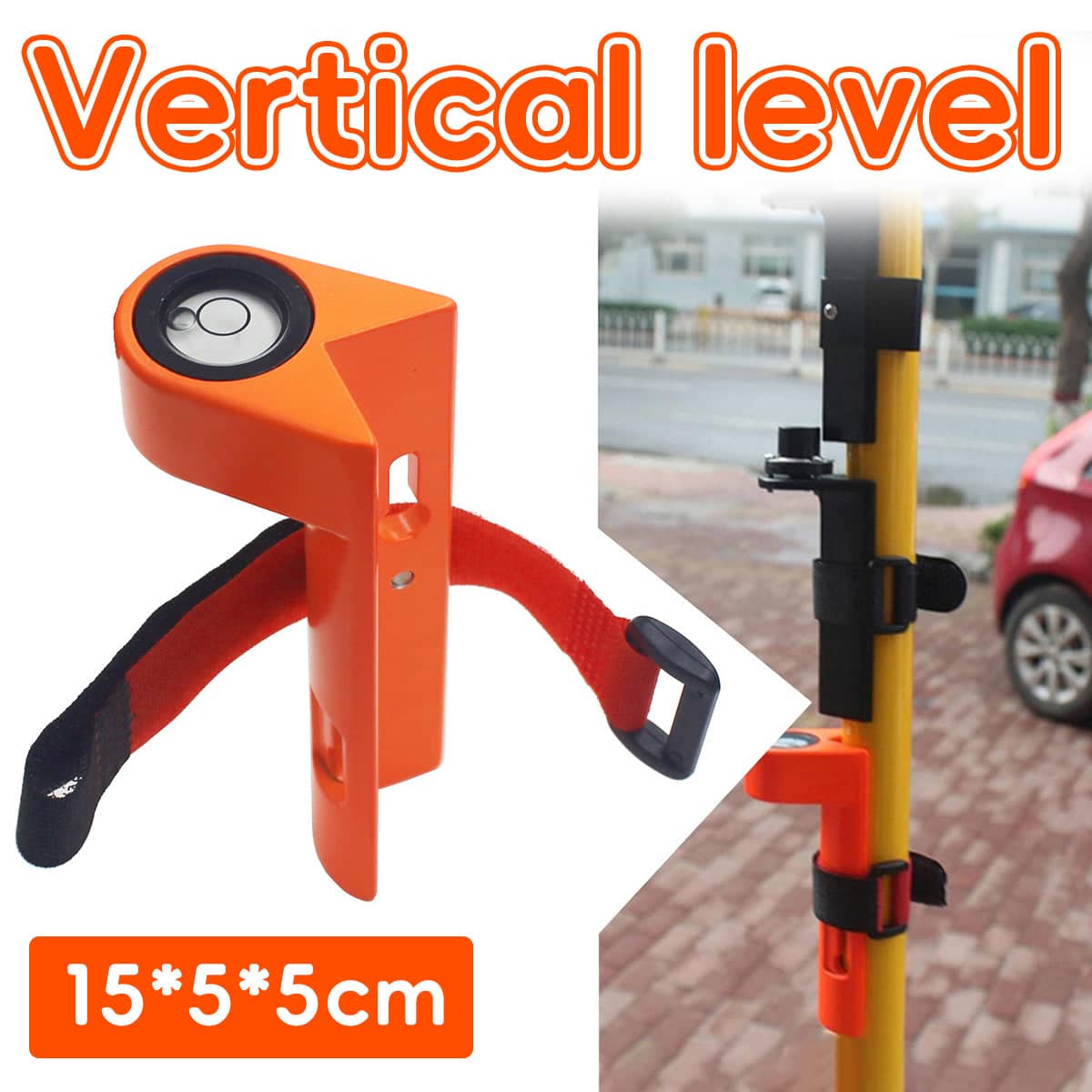 Torpedo Spirit Level for Construction and Carpentry - Orange and Black