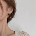 Tortoiseshell Acrylic Earrings for Women, Irregular Caramel Design - view 5