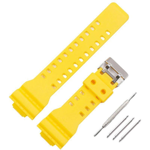 TPU Watch Strap, 16 mm Lug Width, with Fitting Tool - Yellow