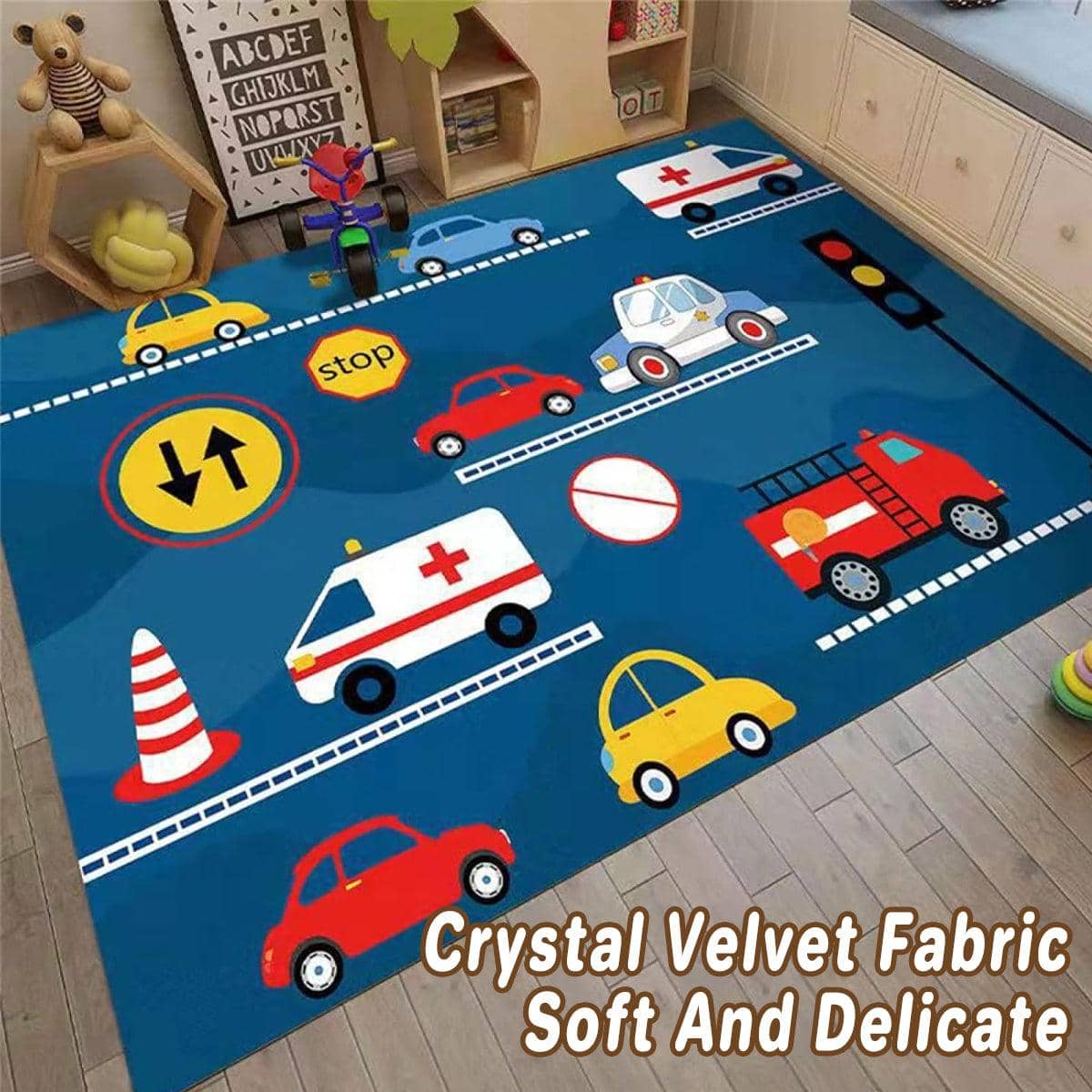 Traffic Road Play Mat for Kids Playroom, 160 x 80 cm Non-Slip Rug - view 4