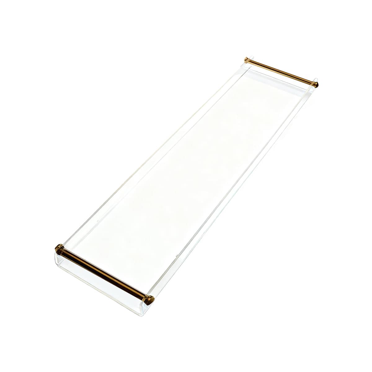 Transparent Acrylic Bathtub Caddy Tray with Gold Frame, 80 x 20 cm - view 2