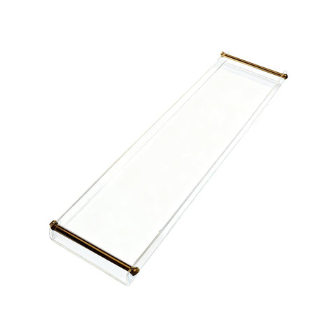 Transparent Acrylic Bathtub Caddy Tray with Gold Frame, 80 x 20 cm - view 2