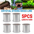Transparent Aquarium Moss Binding Fishing Line 0.25 mm, Pack of 5