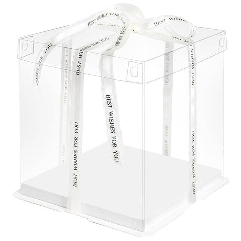 Transparent Cake Box for Birthday Cakes - 12 Inch (30.5cm), Double, Pack of 20