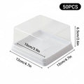 Transparent Disposable Cake Box 12 x 12 x 6.5 cm, Pack of 50 - Black - view 4