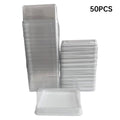 Transparent Disposable Cake Box 12 x 12 x 6.5 cm, Pack of 50 - Black - view 5