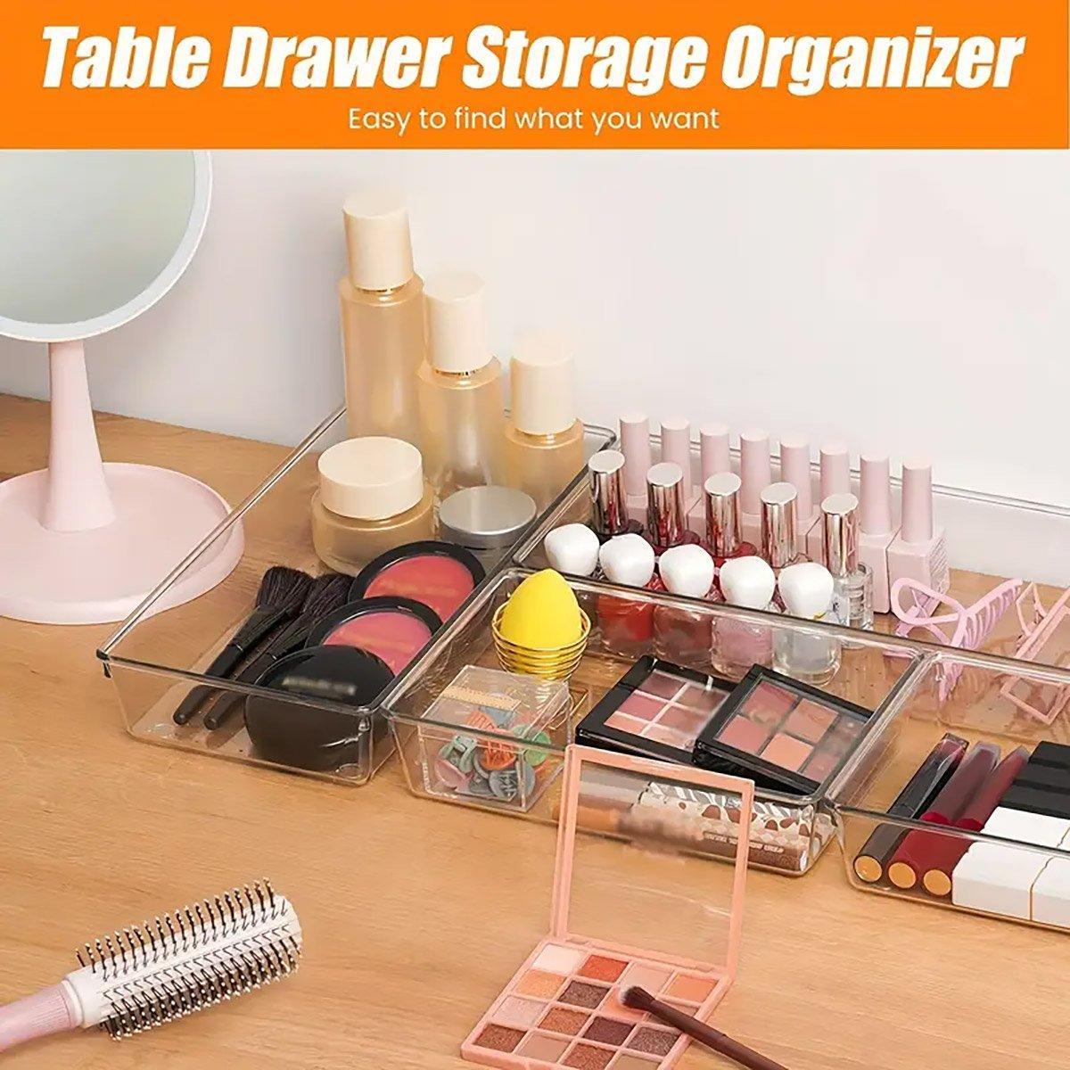 Transparent Drawer Organisers, Stackable Plastic - Pack of 13 - view 15