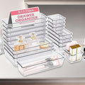 Transparent Drawer Organisers, Stackable Plastic - Pack of 8 - view 2