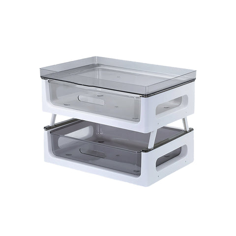 Transparent Drawer Storage Rack for Desk and Kitchen - 2-Layer