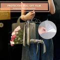 Transparent Flower Handbag Clear PET Bouquet Holder Gift Bag for Events, Pack of 10 - Heart Shape - view 5