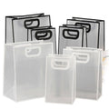 Transparent Frosted PVC Gift Tote Bags - Black, 12 x 22 x 10 cm, Pack of 25 - view 3