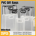 Transparent Frosted PVC Gift Tote Bags - Black, 21 x 27 x 11 cm, Pack of 25 - view 2