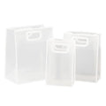Transparent Frosted PVC Gift Tote Bags - Black, 21 x 27 x 11 cm, Pack of 25 - view 4