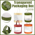 Transparent Hug Bucket Gift Boxes with Handle, Pack of 10 Dessert and Candy Boxes - Red - view 2