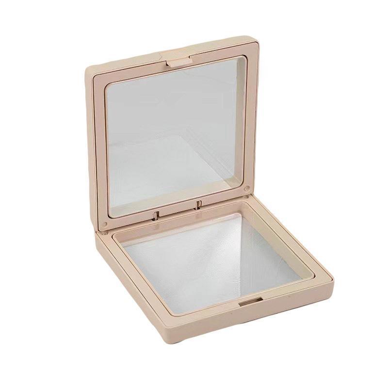 Transparent Jewellery Storage Boxes with PE Film, Pack of 10 - Apricot, 11 x 11 x 2 cm