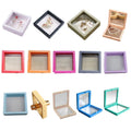 Transparent Jewellery Storage Boxes with PE Film, Pack of 10 - Black, 11 x 11 x 2 cm - view 3