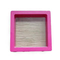 Transparent Jewellery Storage Boxes with PE Film, Pack of 10 - Hot Pink, 7 x 7 x 2 cm