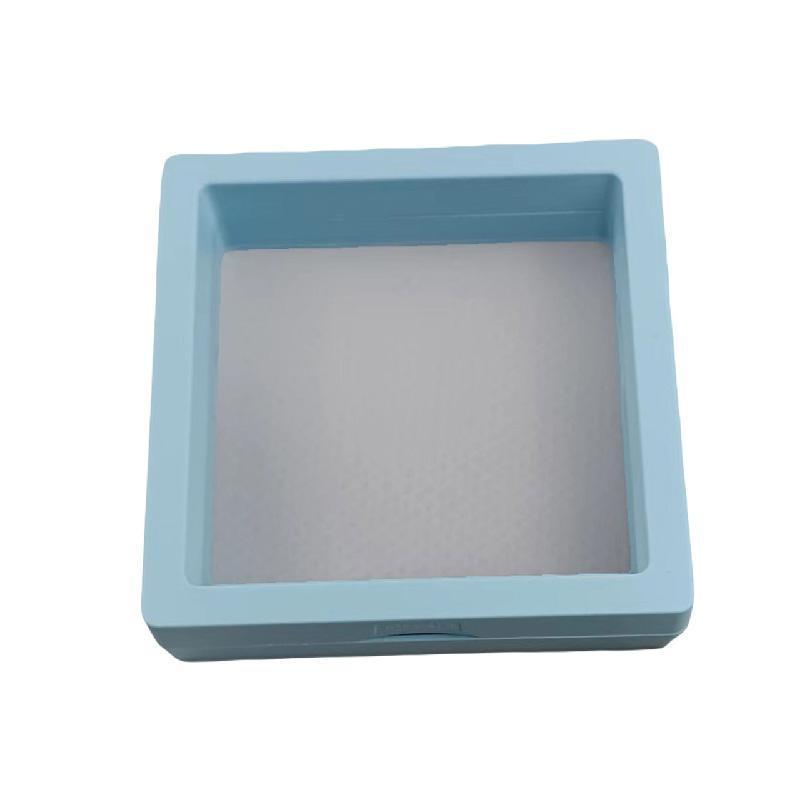 Transparent Jewellery Storage Boxes with PE Film, Pack of 10 - Light Blue, 7 x 7 x 2 cm