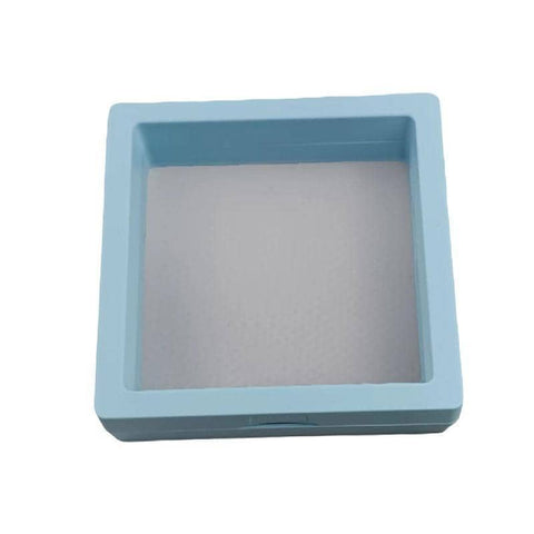 Transparent Jewellery Storage Boxes with PE Film, Pack of 10 - Light Blue, 9 x 9 x 2 cm