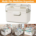 Transparent Multi-Layer First Aid and Pill Storage Box Organiser