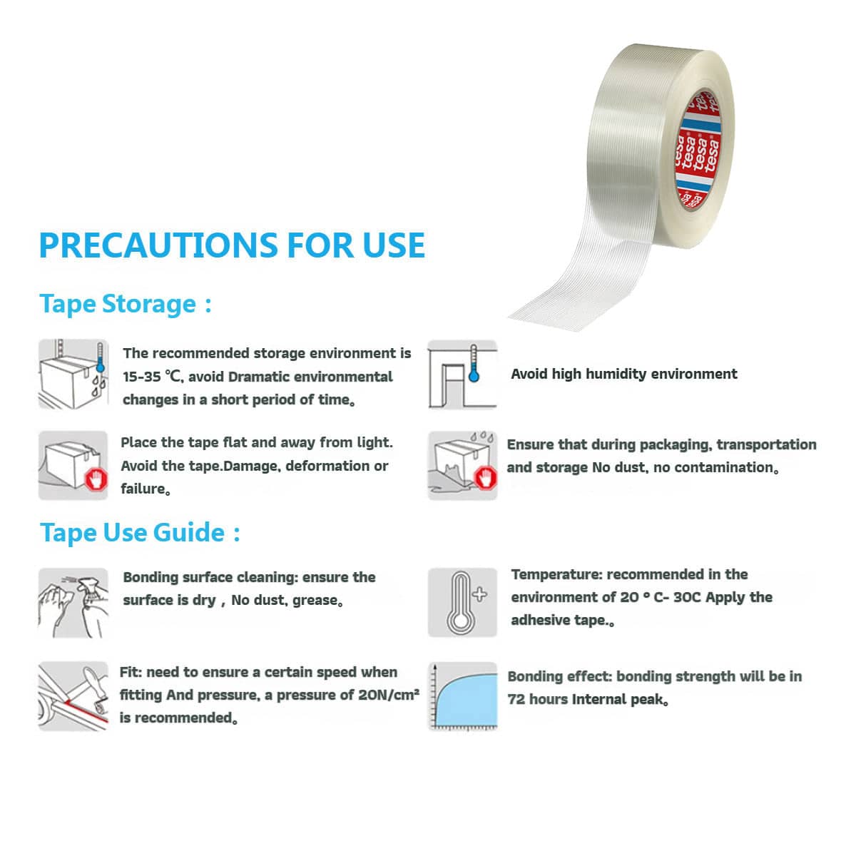 Transparent Packing Tape 2.5 cm x 50 m High Tack Abrasion Scratch Resistant - view 5