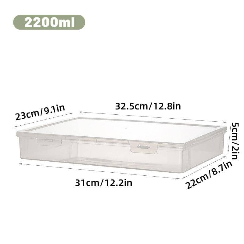 Transparent Plastic A4 File Box with Flip Lid, Dustproof Document Organiser - view 3