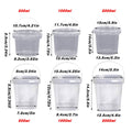 Transparent Plastic Bucket with Lid and Handle, Pack of 20 - Square 1000ml - view 4