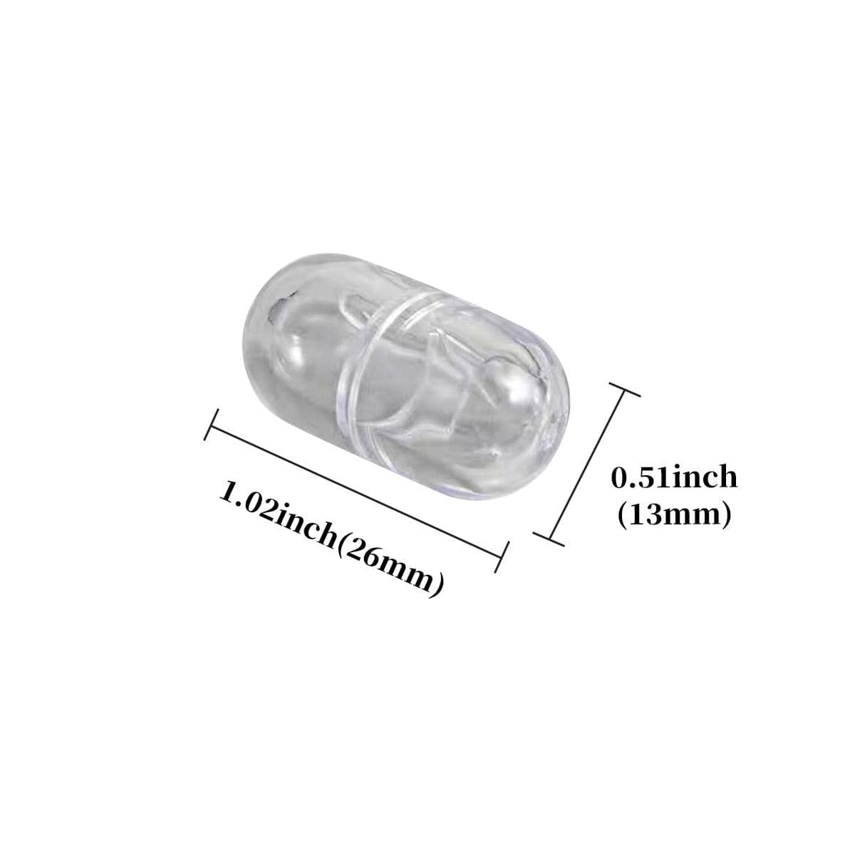 Transparent Plastic Capsule Storage Boxes for DIY Crafts, Pack of 100 - view 3