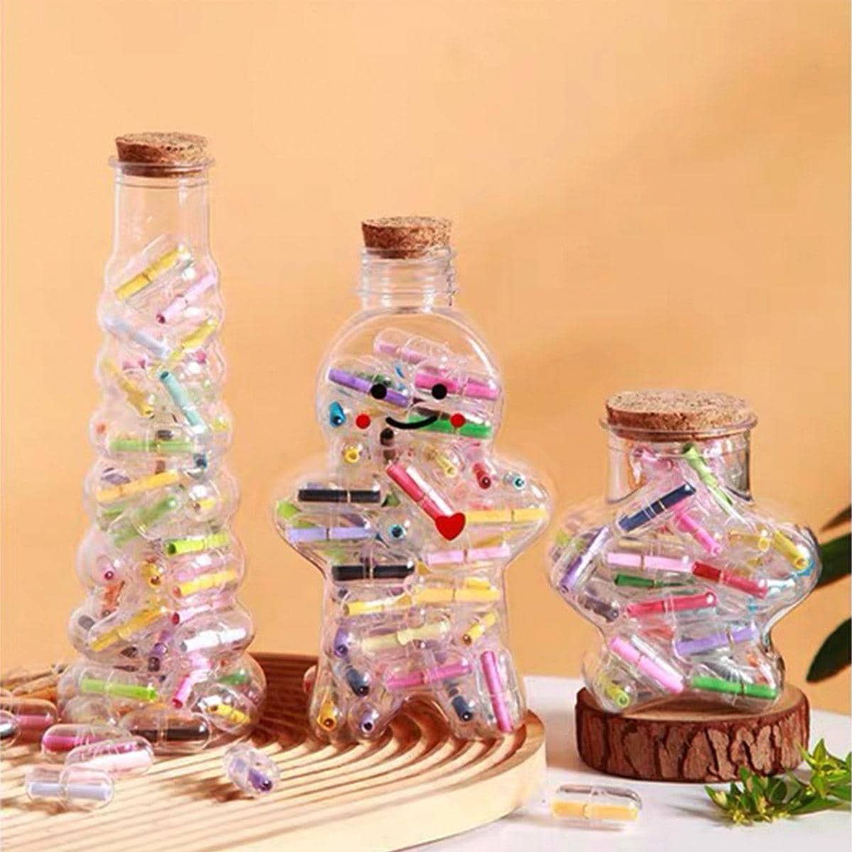 Transparent Plastic Capsule Storage Boxes for DIY Crafts, Pack of 100 - view 4