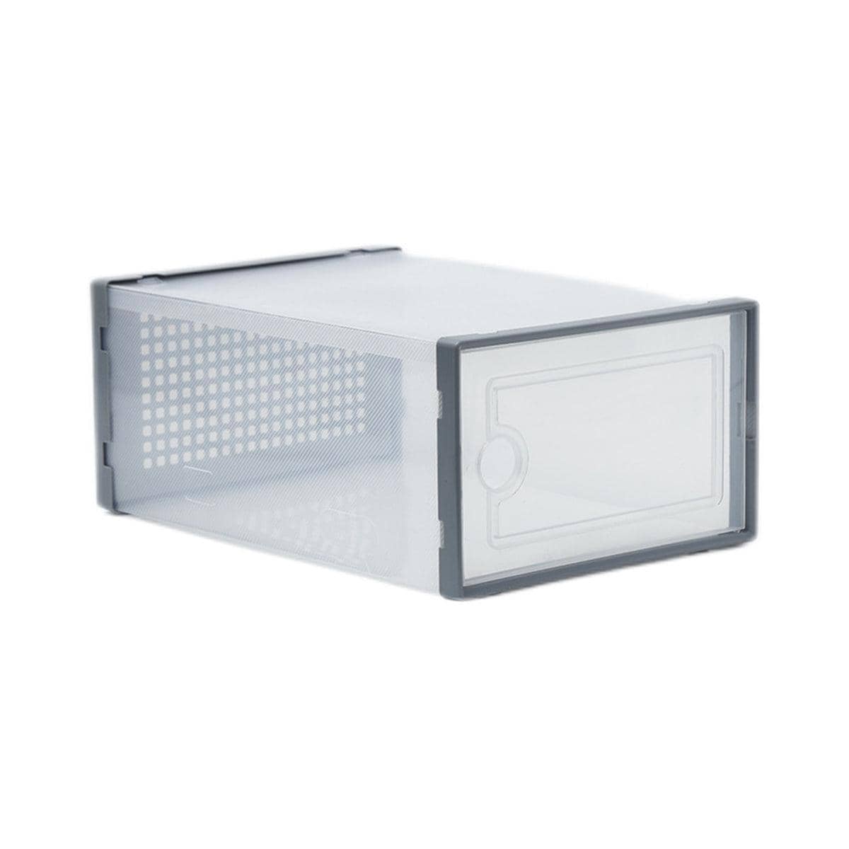 Transparent Plastic Stackable Shoe Box Storage Organiser, Pack of 12 - view 2