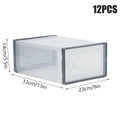 Transparent Plastic Stackable Shoe Box Storage Organiser, Pack of 12 - view 3