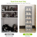 Transparent Plastic Stackable Shoe Box Storage Organiser, Pack of 12 - view 5