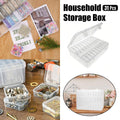 Transparent Plastic Storage Box Organiser Set - 31 Pieces