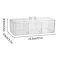Transparent Plastic Storage Boxes with Lids - Pack of 2 for Desktop and Pantry - view 3
