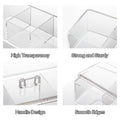 Transparent Plastic Storage Boxes with Lids - Pack of 2 for Desktop and Pantry - view 4