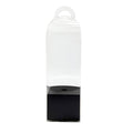 Transparent PVC Flower Gift Boxes with Handle, Pack of 10 - Black