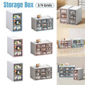 Transparent Rabbit Desktop Storage Organiser, 3 Grid - Blue - view 2
